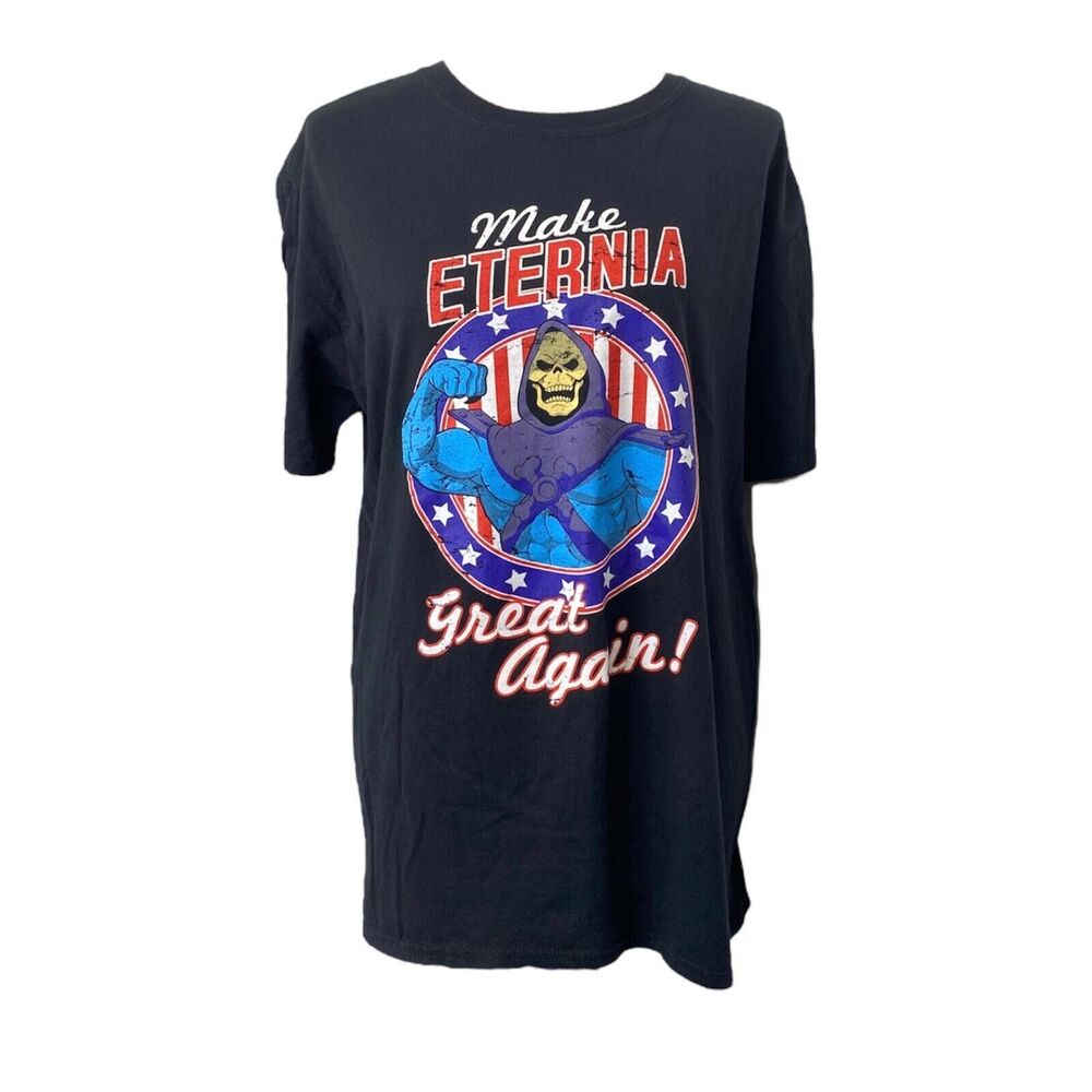 Gildan Men's Shirt Black Masters of the Universe Eternia Short Sleeve Size Large